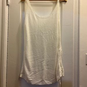 White beach cover up mini dress with adjustable side